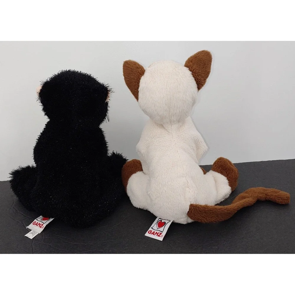 Lot Of 2 Webkinz Cats Siamese Cat And Black Cat 7